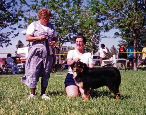 Daisy winning Reserve Winners Bitch under Judge Janet Schoonover at NAASA May Days, Chino Valley AZ, May 1999 