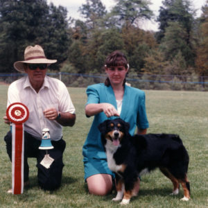 Phoebe winning Best Opposite Sex under Judge Ron Nunnally, at NAASA, Payson AZ, May, 1994