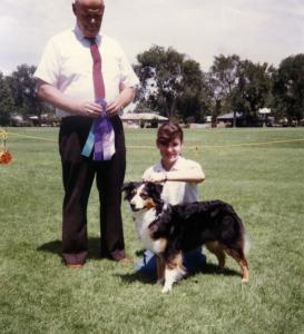 Meeka winning Winners Bitch under Judge Floyd Peterson at ASANM, Albuquerque NM, 31 Jul 1988 